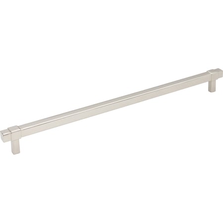 Jeffrey Alexander 305 mm Center-to-Center Polished Nickel Square Zane Cabinet Pull 293-305NI